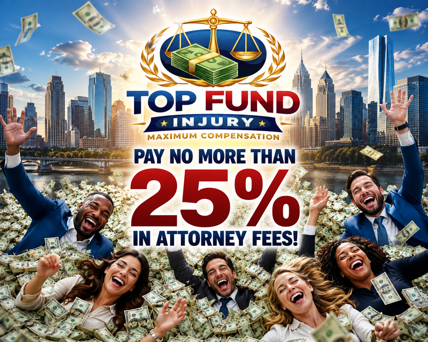 Top Fund Injury pay no more than 25 percent in attorney fees